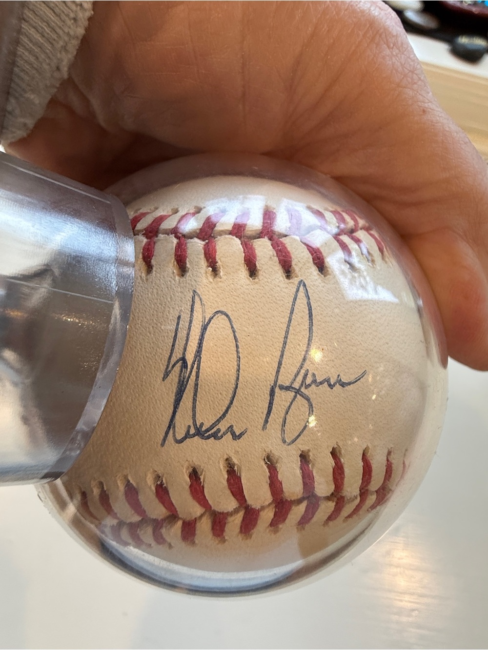 Autographed Baseball with Red Stitching